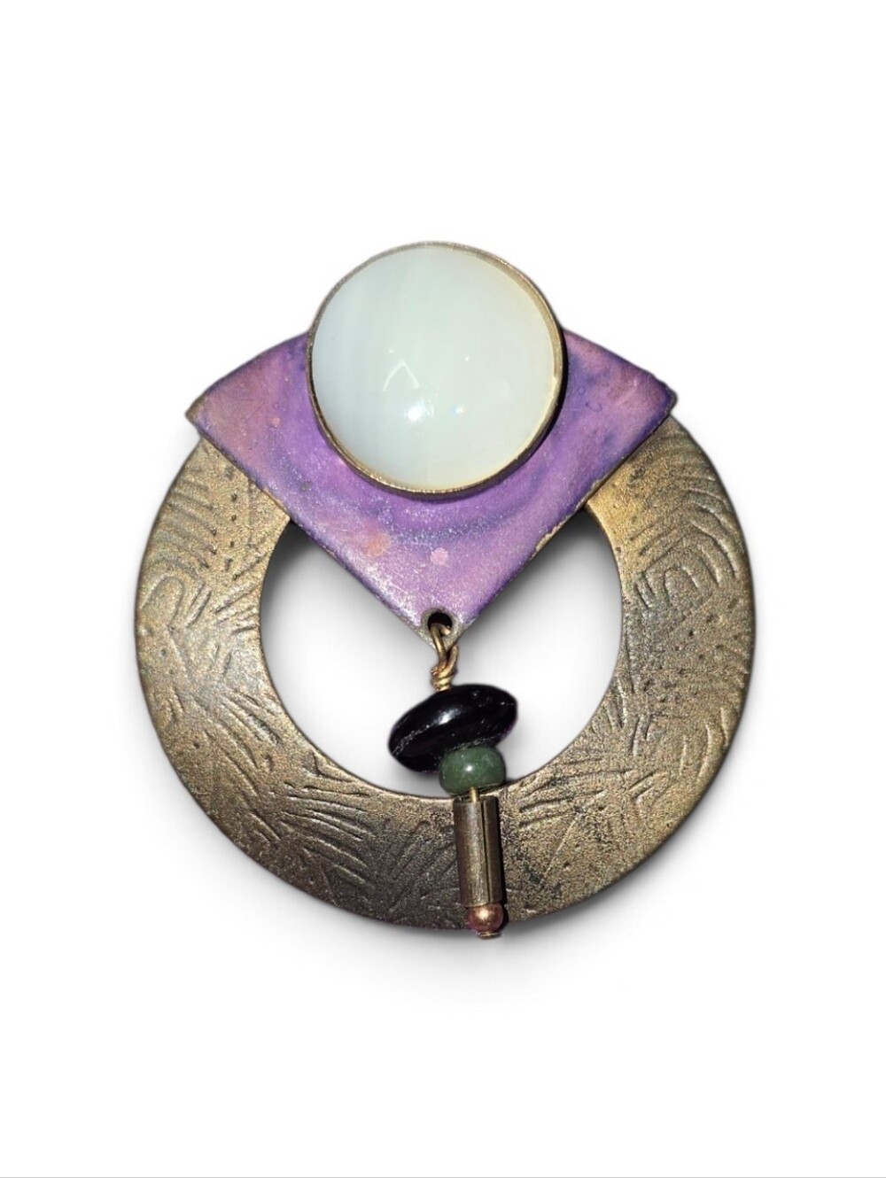 Vintagr Lavender and Gold Statement Abstract Earrings - Women Jewelry - Picture 3 of 6